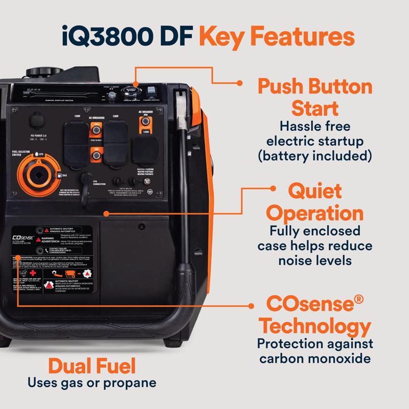 Generac 3000 W Gas/LP Inverter Generator
