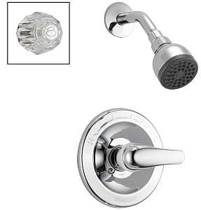 Peerless P188710 Shower Faucet, 1.75 gpm, Brass, Chrome-Plated, Lever Handle, 1-Handle