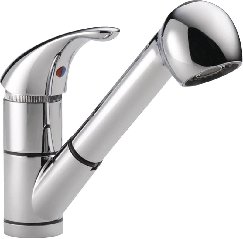 Peerless Tunbridge Series P18550LF Pull-Out Faucet, 1.8 gpm, 1-Faucet Handle, 3-Faucet Hole, Metal, Chrome Plated