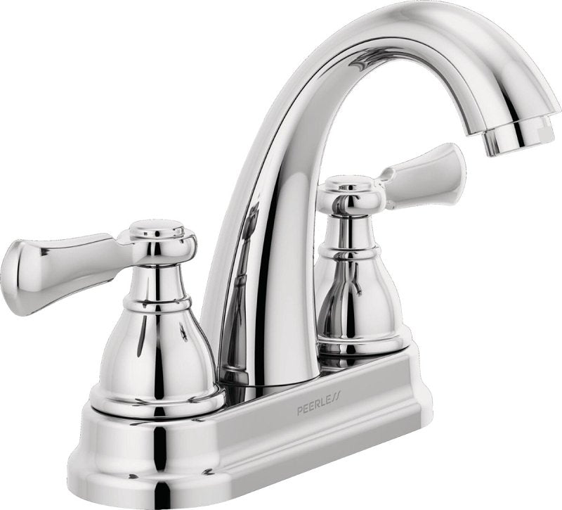 Peerless Elmhurst P2565LF Bath Faucet, 1 gpm, 2-Faucet Handle, 3-Faucet Hole, Zinc, Chrome, 4 in Faucet Centers