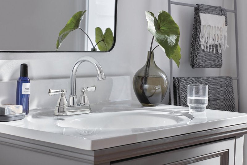 Peerless Elmhurst Series P2665LF Centerset Bathroom Faucet, 1 gpm, 2-Faucet Handle, 3-Faucet Hole, Zinc, Chrome