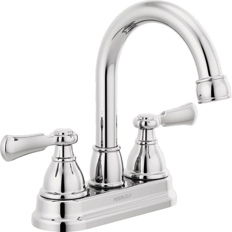 Peerless Elmhurst Series P2665LF Centerset Bathroom Faucet, 1 gpm, 2-Faucet Handle, 3-Faucet Hole, Zinc, Chrome