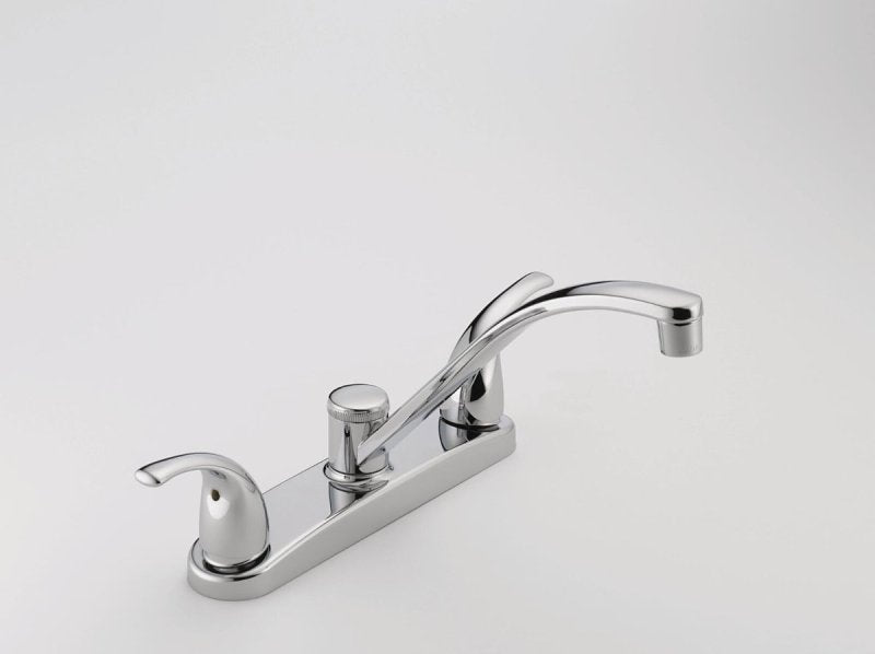 Peerless P299208LF Kitchen Faucet, 1.5 gpm, 3-Faucet Hole, Chrome, Deck Mounting, 8 in Faucet Centers, ADA Compliant