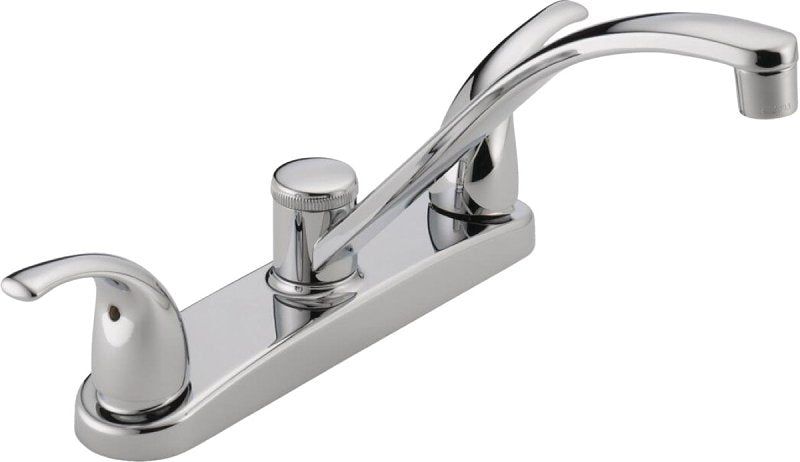 Peerless P299208LF Kitchen Faucet, 1.5 gpm, 3-Faucet Hole, Chrome, Deck Mounting, 8 in Faucet Centers, ADA Compliant