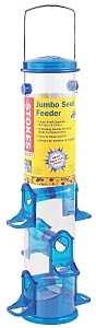 Stokes Select 38030 Seed Bird Feeder, 18 in H, 2-1/2 qt, Polycarbonate, Blue/Clear/Green, Hanging