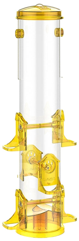 Stokes Select 38032 Bird Feeder, 18 in H, 2-1/2 qt, Polycarbonate, Red/Yellow, Hanging