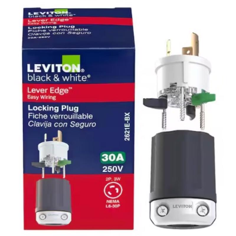 Leviton Lever Edge Commercial and Residential Plastic Locking Locking Plug L6-30P