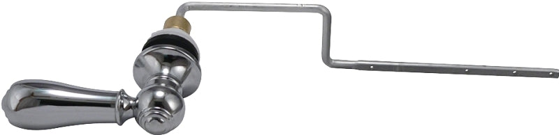Plumb Pak PP836-71CPL Decorative Toilet Tank Lever, Angled, Front, Side Mounting, 8 in L Flush Arm, Metal