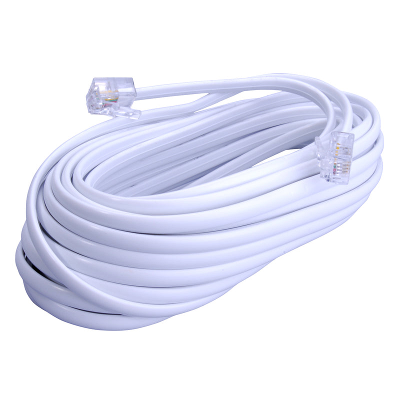 Monster Just Hook It Up 25 ft. L White Modular Telephone Line Cable