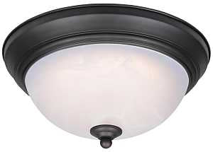 Westinghouse 6400600 Flush-Mount Ceiling Fixture, 120 V, 75 W, LED Lamp, 1200 Lumens, 3000 K Color Temp, Steel Fixture