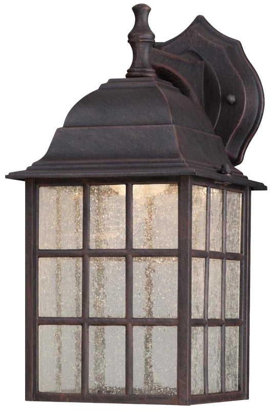 Westinghouse 6400000 Outdoor Wall Fixture, 9 W, 120 V, LED, 550, 3000 K, Aluminum, Weathered Patina