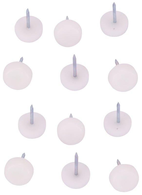 ProSource FE-S513-PS Furniture Glide, Plastic, White, White, 5/8 x 5/8 x 15/16 in Dimensions