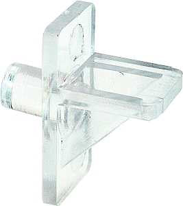 Prime-Line U 10136 Shelf Support Peg, Utility Hook, Specifications: 1/4 in Dia Pin, Wall Mount, Mill, 5 lb, Plastic