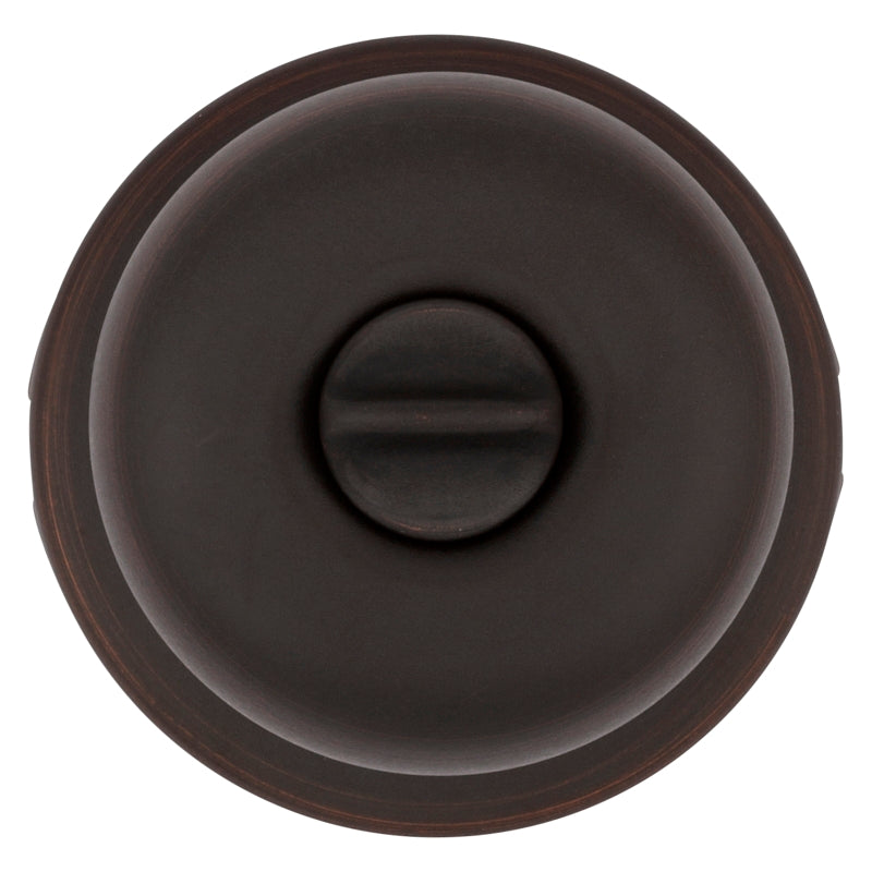 Kwikset Signature Series 730J 11P CP Privacy Lockset, Juno, Mushroom Design, Knob Handle, Venetian Bronze, Zinc