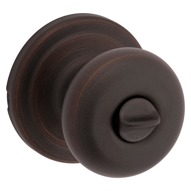 Kwikset Signature Series 730J 11P CP Privacy Lockset, Juno, Mushroom Design, Knob Handle, Venetian Bronze, Zinc