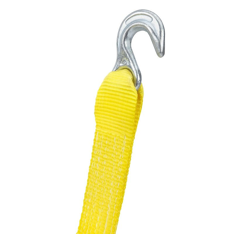 SmartStrap 132 Tow Strap, 3000 lb, 2 in W, 30 ft L, Hook End, Nylon, Yellow
