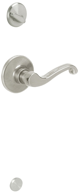 Schlage J Series JH59LAS619LH Inside Handleset, 3 Grade, Brass, Satin Nickel, Left Hand