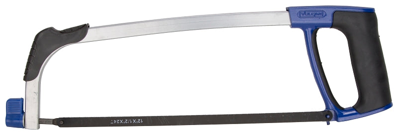 Vulcan SAW-8 High-Tension Hacksaw, 12 in L Blade, 24 TPI, Steel Blade, 3-7/8 in D Throat, Aluminum Frame