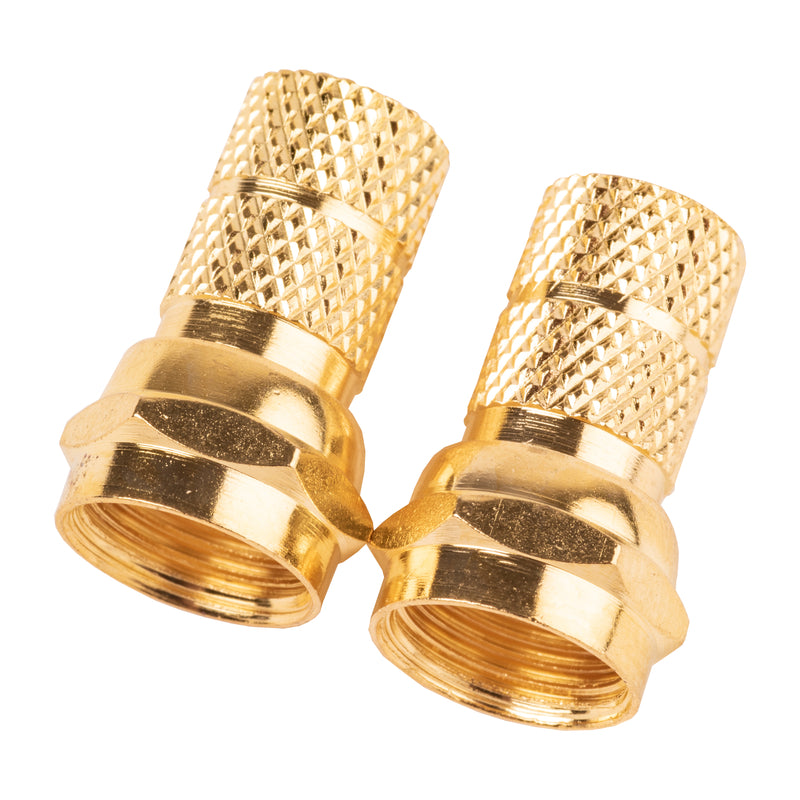 Monster Just Hook It Up Twist-On RG59 Coaxial Connector 2 pk, Pack of 6