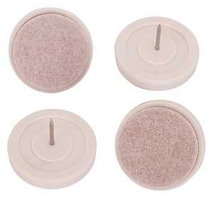 ProSource FE-S408-PS Furniture Glide, Felt Cloth, Gray/White, Gray/White, 1-1/2 x 1-1/2 x 1-1/8 in Dimensions