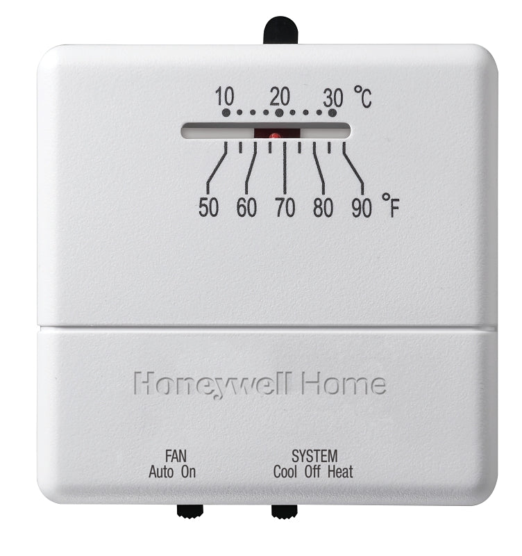 Honeywell CT31A Non-Programmable Thermostat, 50 deg F, 3 in W x 1 in D x 5 in H Dimensions