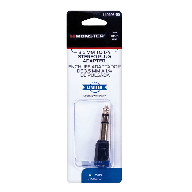 Monster Just Hook It Up Stereo Jack Adapter 1 pk, Pack of 6