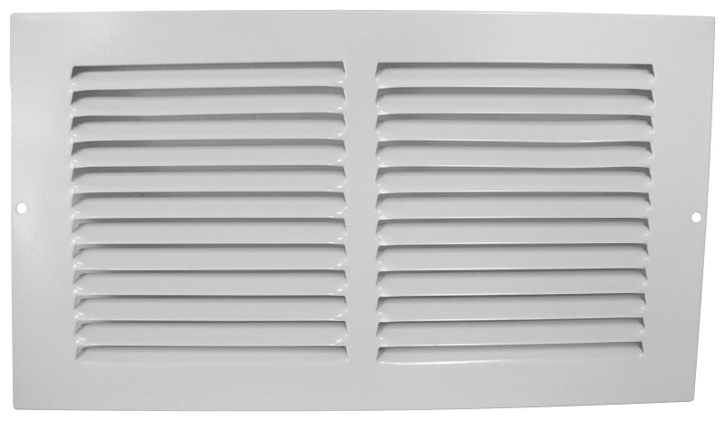 ProSource BBRA12X6 Baseboard Register, 13-3/4 in L, 7-3/4 in W, 50 deg Air Deflection, Steel, White