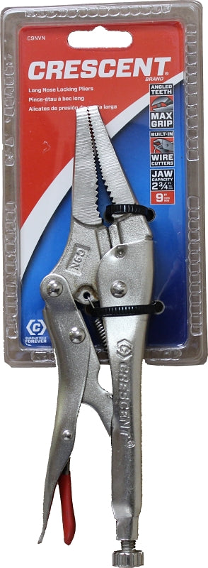 Crescent C9NVN/C9NV Locking Plier, 9 in OAL, 2-7/8 in Jaw Opening, Rawhide Handle, Non-Slip Grip Handle, 1.6 in W Jaw