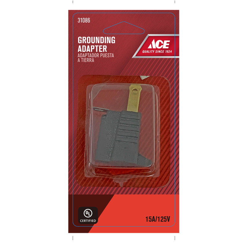 Ace Polarized 1 outlets Grounding Adapter 1 pk, Pack of 10