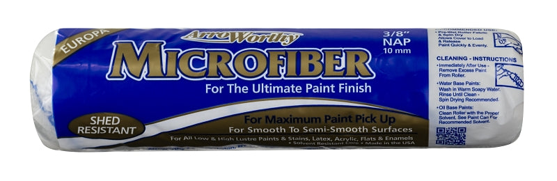 Arroworthy 9MFR3 Roller Cover, 3/8 in Thick Nap, 9 in L, Fabric Cover