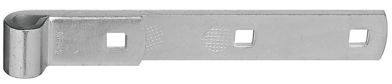 National Hardware N131-102 Strap Hinge, 0.19 in Thick Leaf, 8 in L x 1-1/4 in W, Steel, Zinc, 100 lb