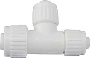 Flair-It PEXLOCK 16824 Reducing Tube Tee, 3/4 x 1/2 in, Compression, PEX-A, PEX-B, PVC, 200 psi Pressure