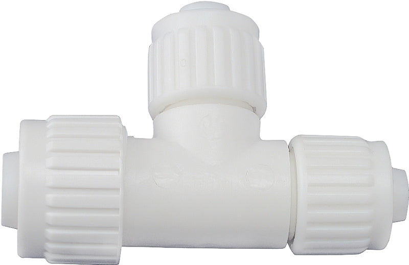 Flair-It PEXLOCK 16824 Reducing Tube Tee, 3/4 x 1/2 in, Compression, PEX-A, PEX-B, PVC, 200 psi Pressure