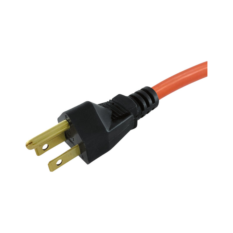 Ace Indoor or Outdoor 100 ft. L Orange Triple Outlet Cord 14/3 SJTW