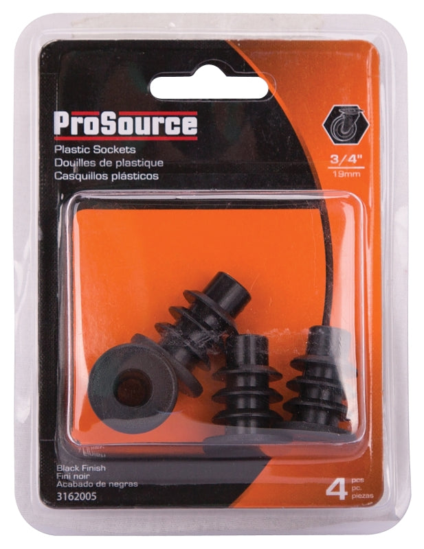 ProSource FE-S805-PS Furniture Socket, Plastic, Black, Pack of 10