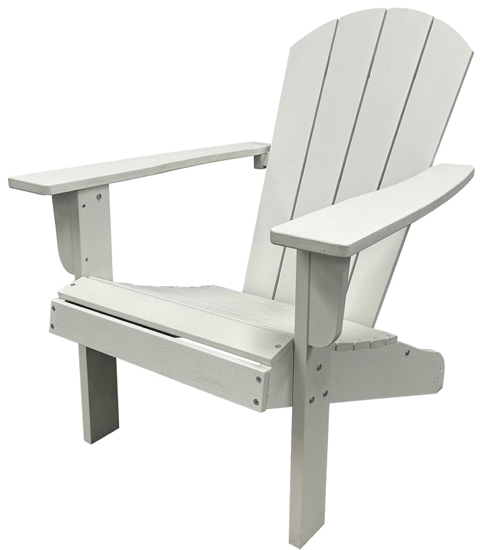 Seasonal Trends HKWS629A-W Adirondack Chair, 29.7 in W, 35.43 in D, 36 in H, Resin Wood Seat, Resin Wood and Steel Frame
