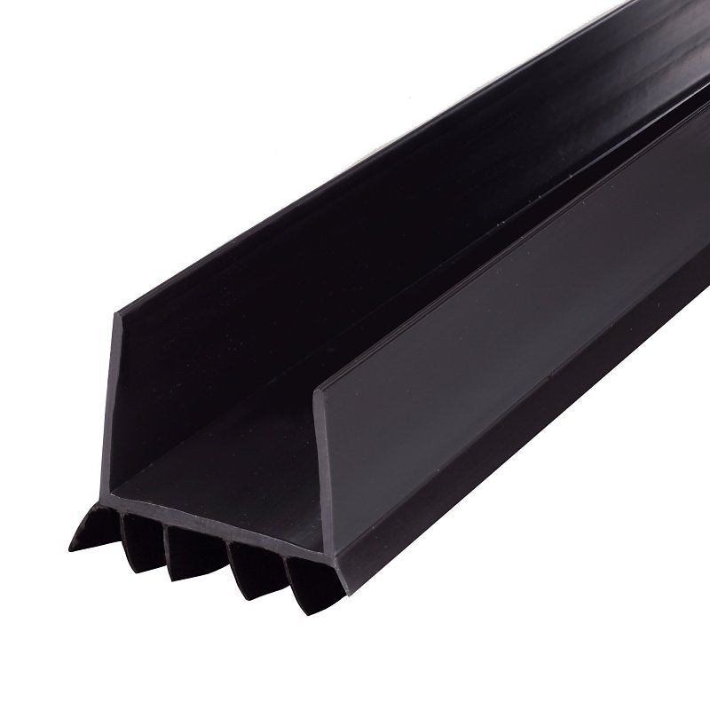 M-D 43339 Under Door Seal, 2 in W, 1-3/4 in Thick, 36 in L, Vinyl, Black