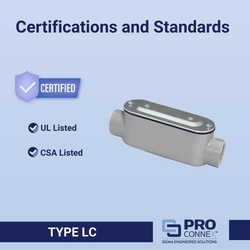 Sigma Engineered Solutions ProConnex 1 in. D Die-Cast Aluminum Conduit Body For Rigid/IMC 1 pk