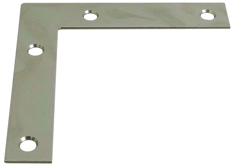 National Hardware 117BC Series N266-569 Corner Brace, 4 in L, 3/4 in W, 4 in H, Steel, Zinc, 0.07 in Thick Material, Pack of 20