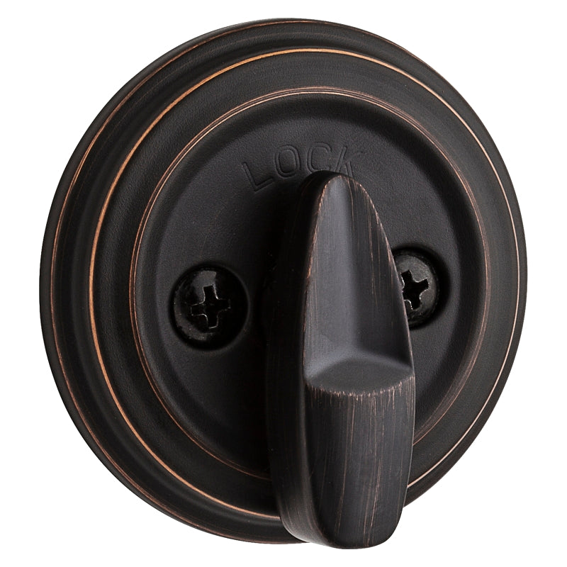 Kwikset 99800-122 Deadbolt, 1 Grade, Metal, Venetian Bronze, 2-3/8 to 2-3/4 in Backset, KW1, K4 Keyway