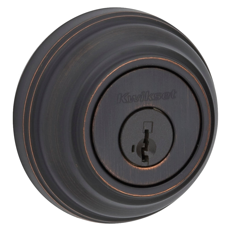 Kwikset 99800-122 Deadbolt, 1 Grade, Metal, Venetian Bronze, 2-3/8 to 2-3/4 in Backset, KW1, K4 Keyway