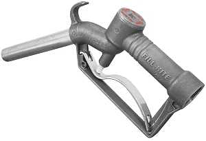 Fill-Rite FRHMN100S/N100UMN Manual Nozzle with Hook, 1 in, FNPT, 151 Lpm, Aluminum, Silver