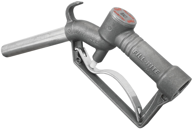 Fill-Rite FRHMN100S/N100UMN Manual Nozzle with Hook, 1 in, FNPT, 151 Lpm, Aluminum, Silver