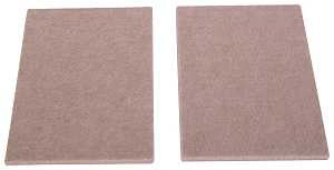 ProSource FE-S105-PS Furniture Pad, Felt Cloth, Beige, 4-1/2 x 6 in Dia, 4-1/2 in W, 3/16 in Thick, Square