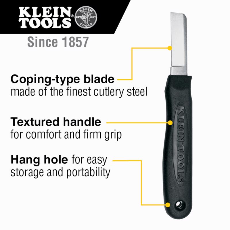 Klein Tools 6.2 in. Cable Splicer's Knife Black 1 pk