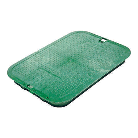 NDS 21-1/2 in. W X 2 in. H Rectangular Valve Box Cover Green