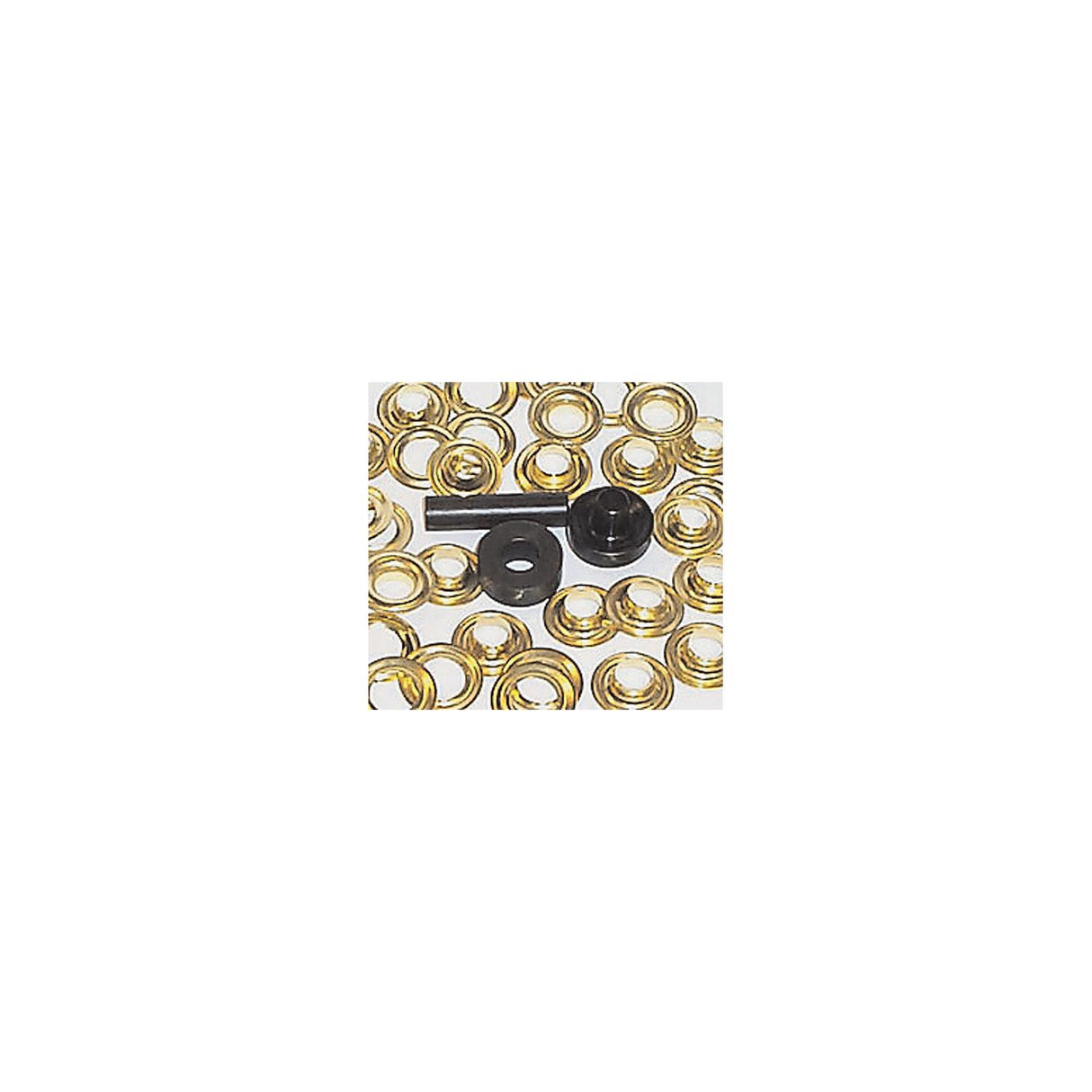 Taylor E-Z Grommet Set Includes Hole Punch, Setting Tool and 18 #2 Brass Grommets and Wahers