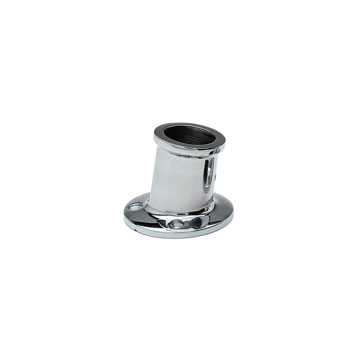 Taylor Stainless Steel Top Mount Flag Pole Socket For 1-1/4″ Poles, 10 Degree Angle