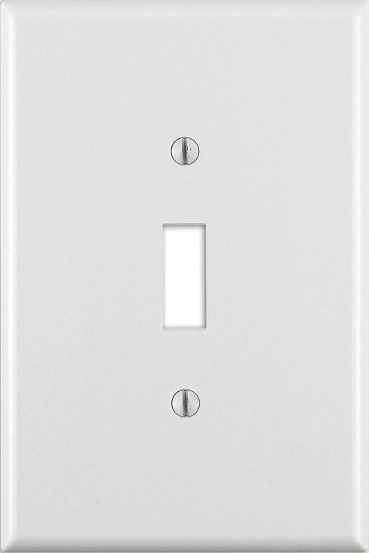 Leviton White 1 gang Thermoset Plastic Toggle Wall Plate 1 pk, Pack of 25