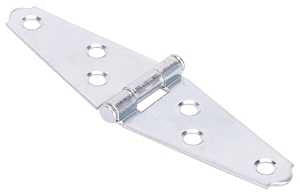 ProSource LSH-Z02-013L Strap Hinge, 1.2 mm Thick Leaf, 2 in, Steel, 180 Range of Motion, Screw Mount Mounting, Pack of 10